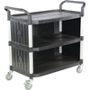 Vestil Black 3-Shelf Commercial Cart 43 X 20" With Panels