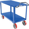 Vestil Blue Ergo Handle Steel Cart 60 X 30" With Polyurethane Casters