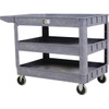 Vestil Gray 3-Shelf Plastic Utility Cart 24.5 X 36"