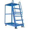 Vestil Blue High Frame Cart 27.5 X 51" With Mold-On-Rubber Casters