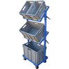 Vestil Blue 3-Shelf 3-Basket Multi-Tier Cart