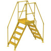 Vestil Yellow Steel 5-Step Tall Crossover Ladder 24"
