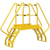Vestil Yellow Steel 4-Step Alternating Crossover Ladder 93 X 73"