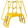 Vestil Yellow Steel 4-Step Alternating Crossover Ladder 80 X 73"