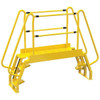 Vestil Yellow Steel 4-Step Alternating Crossover Ladder 94 X 73"
