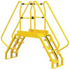 Vestil Yellow Steel 5-Step Alternating Crossover Ladder 97 X 81"