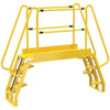 Vestil Yellow Steel 5-Step Alternating Crossover Ladder 94 X 81"