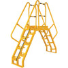 Vestil Yellow Steel 7-Step Alternating Crossover Ladder 90 X 91"