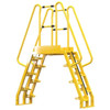 Vestil Yellow Steel 7-Step Alternating Crossover Ladder 67 X 91"