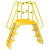 Vestil Yellow Steel 7-Step Alternating Crossover Ladder 74 X 91"