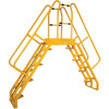 Vestil Yellow Steel 8-Step Alternating Crossover Ladder 134 X 103"