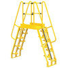 Vestil Yellow Steel 8-Step Alternating Crossover Ladder 84 X 103"