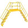 Vestil Yellow Steel 10-Step Alternating Crossover Ladder 150 X 115"