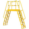 Vestil Yellow Steel 10-Step Alternating Crossover Ladder 115 X 115"