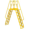 Vestil Yellow Steel 12-Step Alternating Crossover Ladder 103 X 127"