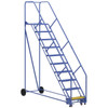 Vestil 50° Perforated 10-Step Rolling Warehouse Ladder 103.94"