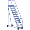 Vestil 58° Grip Strut 11-Step Rolling Warehouse Ladder 91.25"