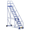 Vestil 50° Grip Strut 13-Step Rolling Warehouse Ladder 127.88"