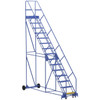 Vestil 50° Perforated 15-Step Rolling Warehouse Ladder 136.31"