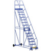 Vestil 58° Grip Strut 15-Step Rolling Warehouse Ladder 115"