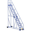 Vestil 50° Perforated 16-Step Rolling Warehouse Ladder 144.81"