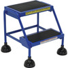 Vestil Blue 2-Step Spring Loaded Rolling Ladder 20.25"