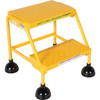 Vestil Yellow Perforated 2-Step Spring Loaded Rolling Ladder 20.25"