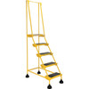 Vestil Yellow 5-Step Spring Loaded Rolling Ladder 38.06"