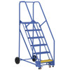 Vestil 58° Grip Strut 6-Step Rolling Warehouse Ladder 53.94"