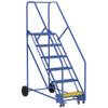 Vestil 50° Grip Strut 6-Step Rolling Warehouse Ladder 62.38"
