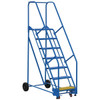 Vestil 58° Perforated 7-Step Rolling Warehouse Ladder 60.06"