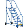 Vestil 50° Grip Strut 7-Step Rolling Warehouse Ladder 78.94"
