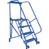 Vestil 58° Grip Strut 4-Step Tip-N-Roll Straddle Ladder 55.75 X 29.5"