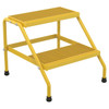 Vestil Yellow 2-Step Knock-Down Aluminum Step Stand 24.56 X 22.81"