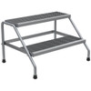 Vestil 2-Step Wide Knock-Down Aluminum Step Stand 24.56 X 32.81"