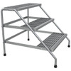 Vestil 3-Step Wide Knock-Down Aluminum Step Stand 34.56 X 32.81"