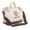 Klein Tools 14 Inch Deluxe Canvas Tool Bag White/Brown