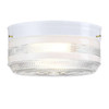 10-Inch Drum 2-Light 60w Incandescent Flush Mount Light, White 325255