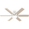 Hunter Fan 52" Georgetown Hunter Fanexpress Ceiling Fan With Led, Fresh White 52784