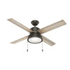 Hunter Loki 52 In. Led Ceiling Fan W/ Light (Noble Bronze)