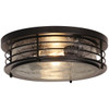 AFX Archer 13 In. Medium Base Flush Mount Black 120v