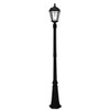 Gama Sonic 87-Inch Royal Bulb Solar Lamp And Single Lamp Post Black Finish