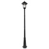 Gama Sonic Windsor Bulb Solar Lamp Post, 96 Inch, 150 Lumens - Black Finish