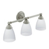 Moen Brantford 10.19 In. 3-Light Fluorescent Bath Vanity Fixture (Brushed Nickel)