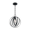 Satco Pendleton 1-Light Pendant Fixture, Matte Black Finish