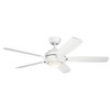 Kichler Geno 54 In. 5-Blade Led Ceiling Fan W/ Light (White)