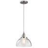 Kichler Avery 1-Light Dome Pendant Fixture (Brushed Nickel)