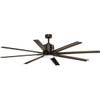 Progress Lighting 72 In. 8-Blade LED Ceiling Fan W/ Light (Antique Bronze)