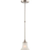 Satco 1 Light Mini Pendantbrushed Nickel Incandescent Frosted Glass