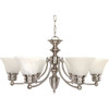 Satco Empire 6-Light Indoor Chandelier (Alabaster Glass)